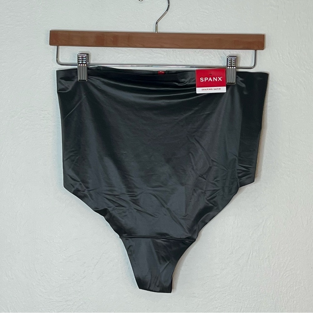 NWT Spanx Shaping Satin Thong Silver Moon Liquid Stretch Control Size 2XL